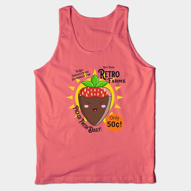 Retro Strawberry Tank Top by Pheona and Jozer Designs